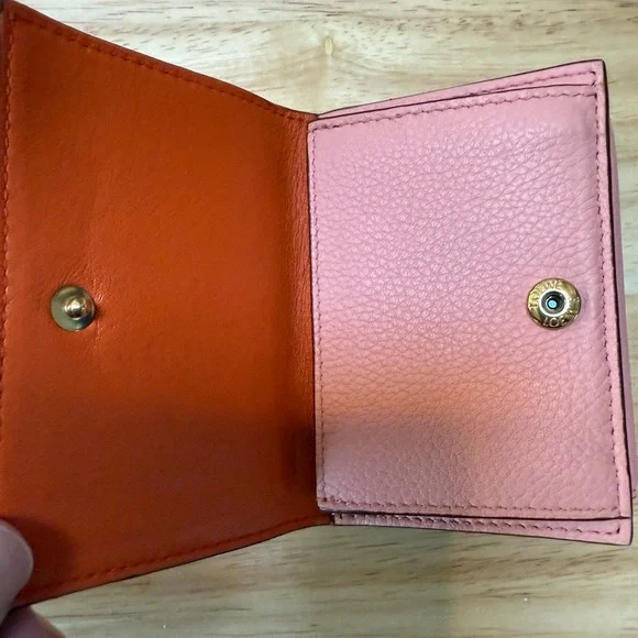 Loewe Pink Wallet with Brown Strap - Picture 2 of 5